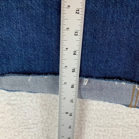 Madewell Women's‎ Stretch Denim Straight Blue Mini Skirt Step-Hem Size 27 8495 - Picture 3 of 9